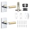 Sure-Loc Hardware Sure-Loc Hardware Levanto Privacy Rosette, Polished Chrome, Smooth Grip in Satin Brass LV102 26 GRIP-SM SB - alternate 2